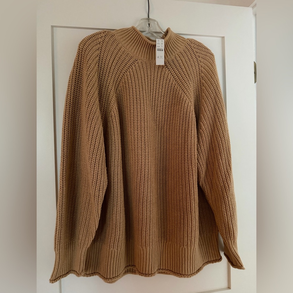 J. Crew Women’s Cotton Knit Sweater in Camel BNWT